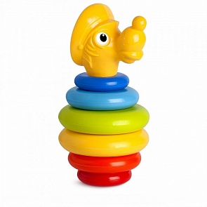 Пирамида-мини - Волчонок с кольцами, 21 см (Русский Стиль, 9242)